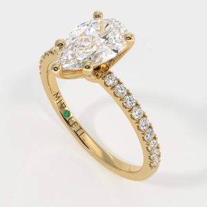 OrionPearYellowGoldStraightEngagementRing